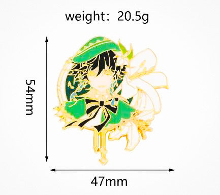 Genshin Impact Zhongli - Japanese Manga - Anime Brooch