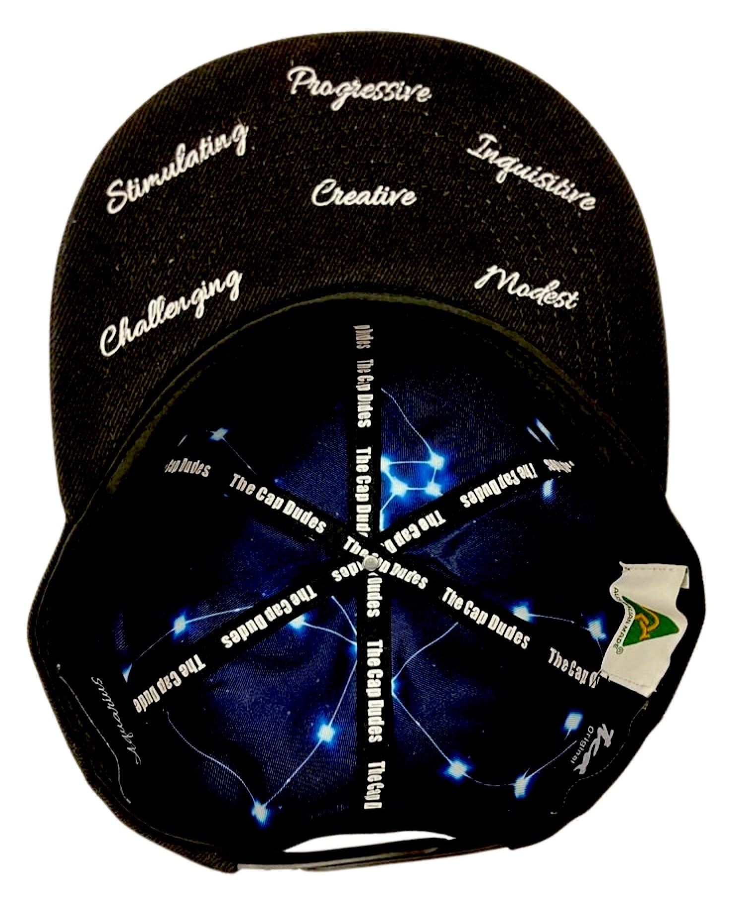 Aquarius Horoscope Baseball Hat - Under Brim - The Cap Dudes