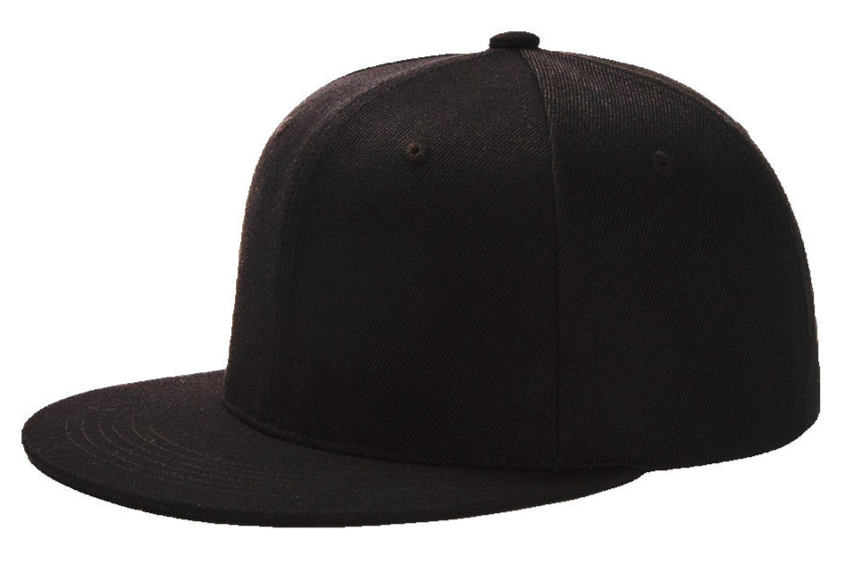 Black Baseball Hat - Double Snapback 9Fifty Style - The Cap Dudes - Side Angled View