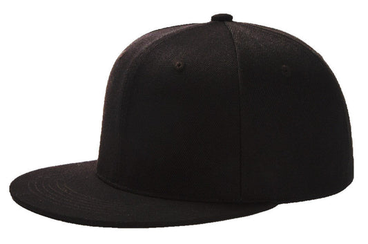 Black Baseball Hat - Double Snapback 9Fifty Style - The Cap Dudes - Side Angled View