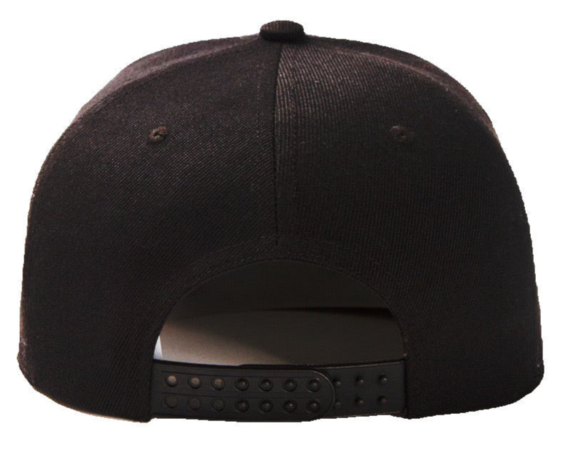 Black Baseball Hat -The Cap Dudes -Back View