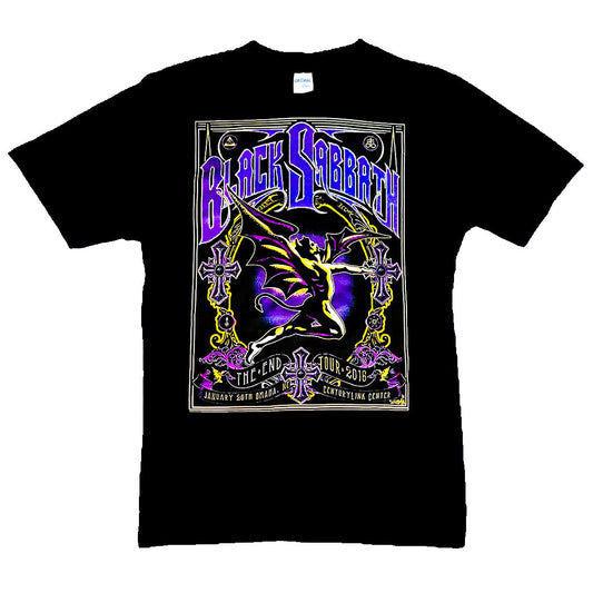 Black Sabbath-Black TShirt-The End Tour-The Cap Dudes-Front View.