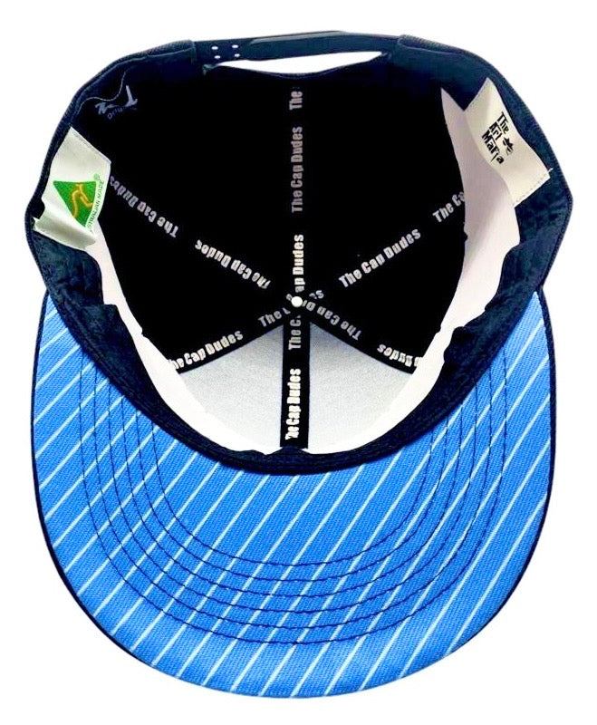 Blue Tie Baseball Hat - Under Brim - The Cap Dudes
