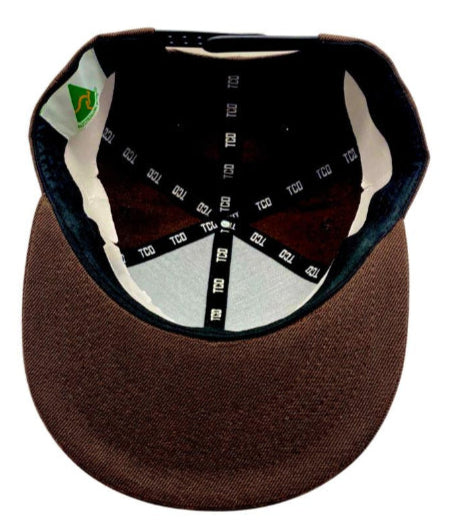 Brown Baseball Hat - Double Snapback 9Fifty Style - The Cap Dudes - Under Brim View