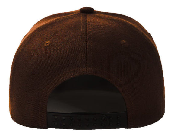 Brown Baseball Hat - Double Snapback 9Fifty Style - The Cap Dudes - Back View