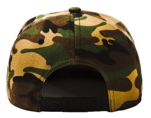 Camo Baseball Hat - Double Snapback 9Fifty Style - The Cap Dudes - Back View