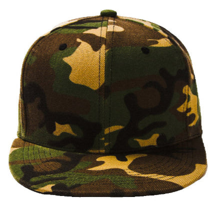 Camo Baseball Hat - Double Snapback 9Fifty Style - The Cap Dudes - Front View