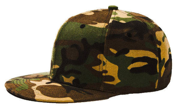 Camo Baseball Hat - Double Snapback 9Fifty Style - The Cap Dudes - Side Angled View