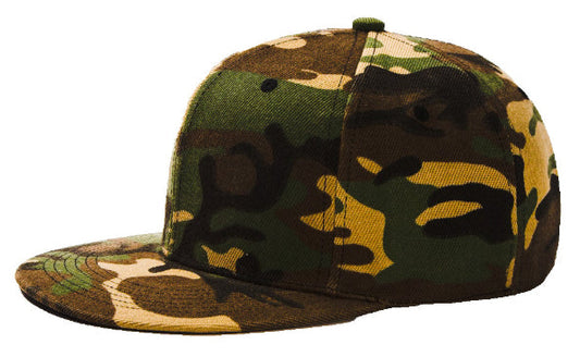 Camo Baseball Hat - Double Snapback 9Fifty Style - The Cap Dudes - Side Angled View