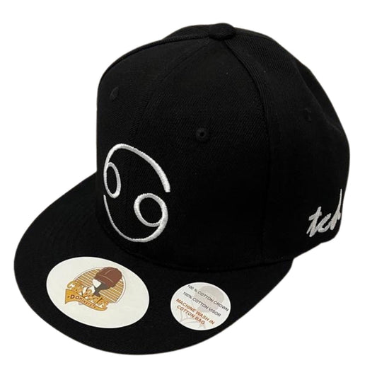 Cancer Horoscope Black Baseball Hat - The Cap Dudes - Front View