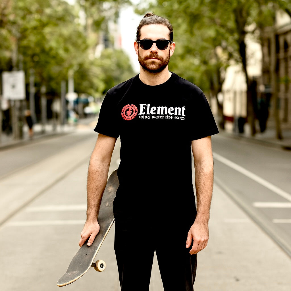 Element Black T Shirt Lifestyle - The Cap Dudes