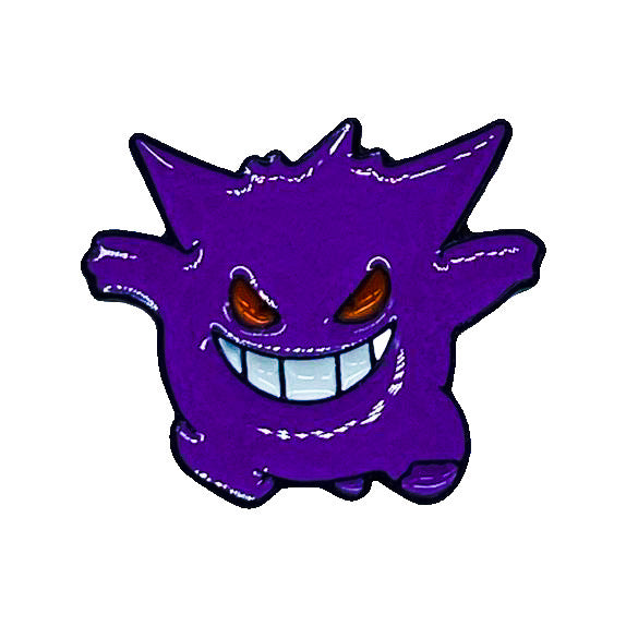 Gengar - Pokemon characters - Manga - Anime Brooch Accessory - Front