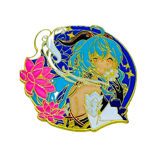 Genshin Impact - Manga - Anime Brooch Accessory - Ganyu - Front