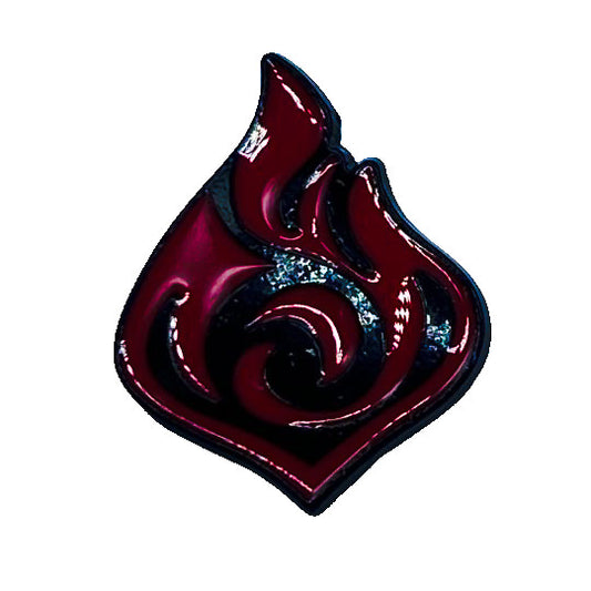 Genshin Impact Symbols - Pyro - Manga - Anime Brooch Accessory - Front