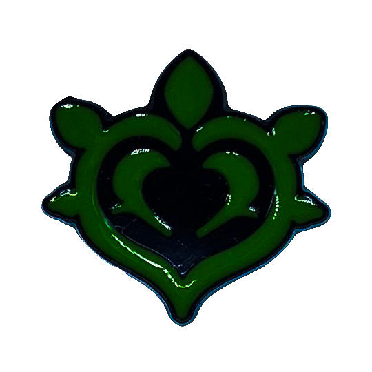 Genshin Impact Symbols - Dendro - Manga - Anime Brooch Accessory - Front