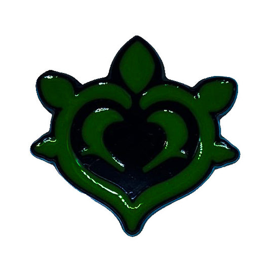 Genshin Impact Symbols - Dendro - Manga - Anime Brooch Accessory - Front