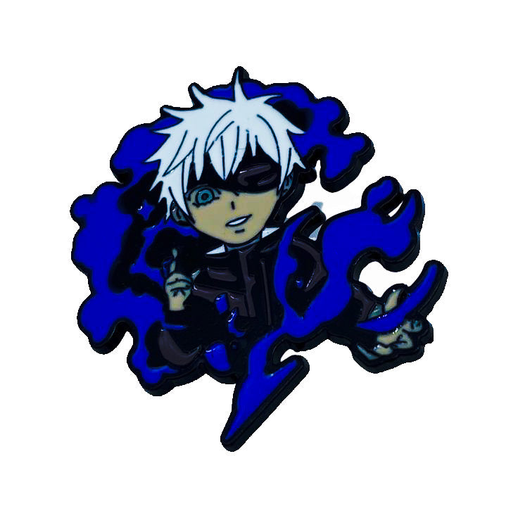 Gojo Satoru - Jiujitsu Kaisen characters - Manga - Anime Brooch Accessory - Front