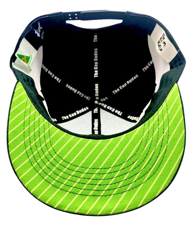 Green Tie Baseball Hat - Under Brim - The Cap Dudes