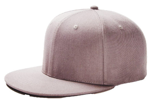Grey Baseball Hat - Double Snapback 9Fifty Style - The Cap Dudes - Side Angled View