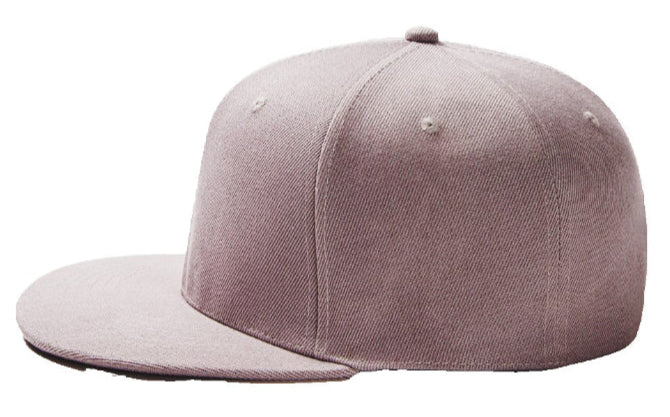 Grey Baseball Hat - Double Snapback 9Fifty Style - The Cap Dudes - Side View