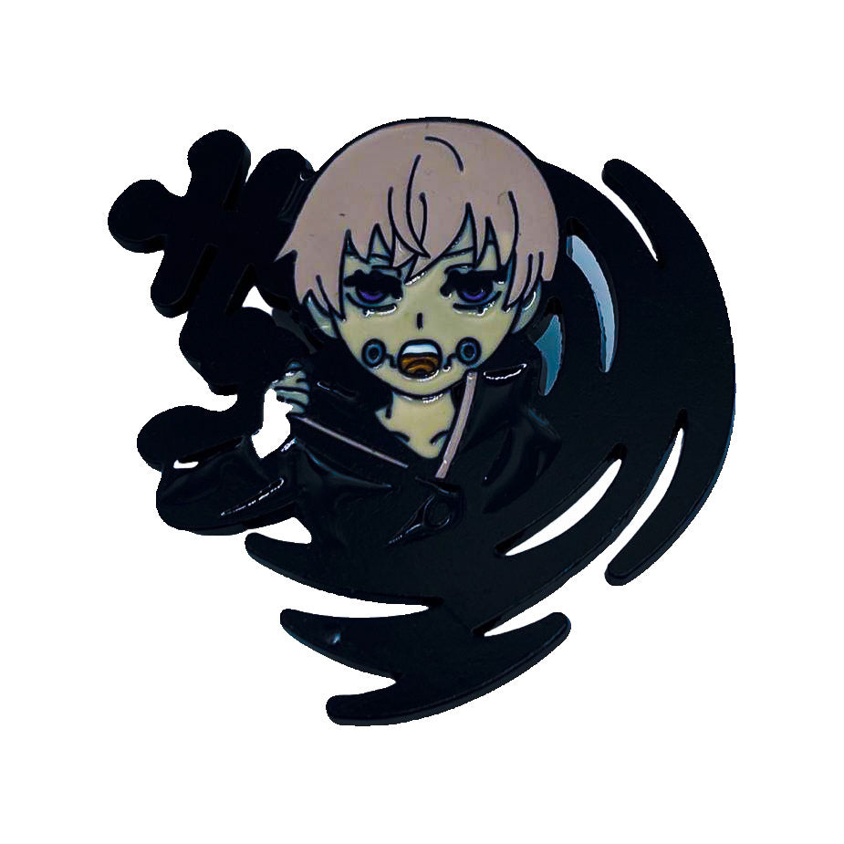 Inumaki Toge - black costume - Jiujitsu Kaisen characters - Manga - Anime Brooch Accessory - Front
