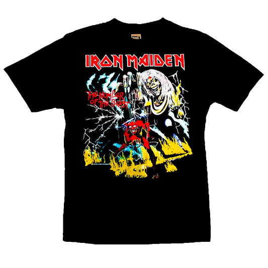 Iron Maiden-Black TShirt-Number Of The Beast-The Cap Dudes