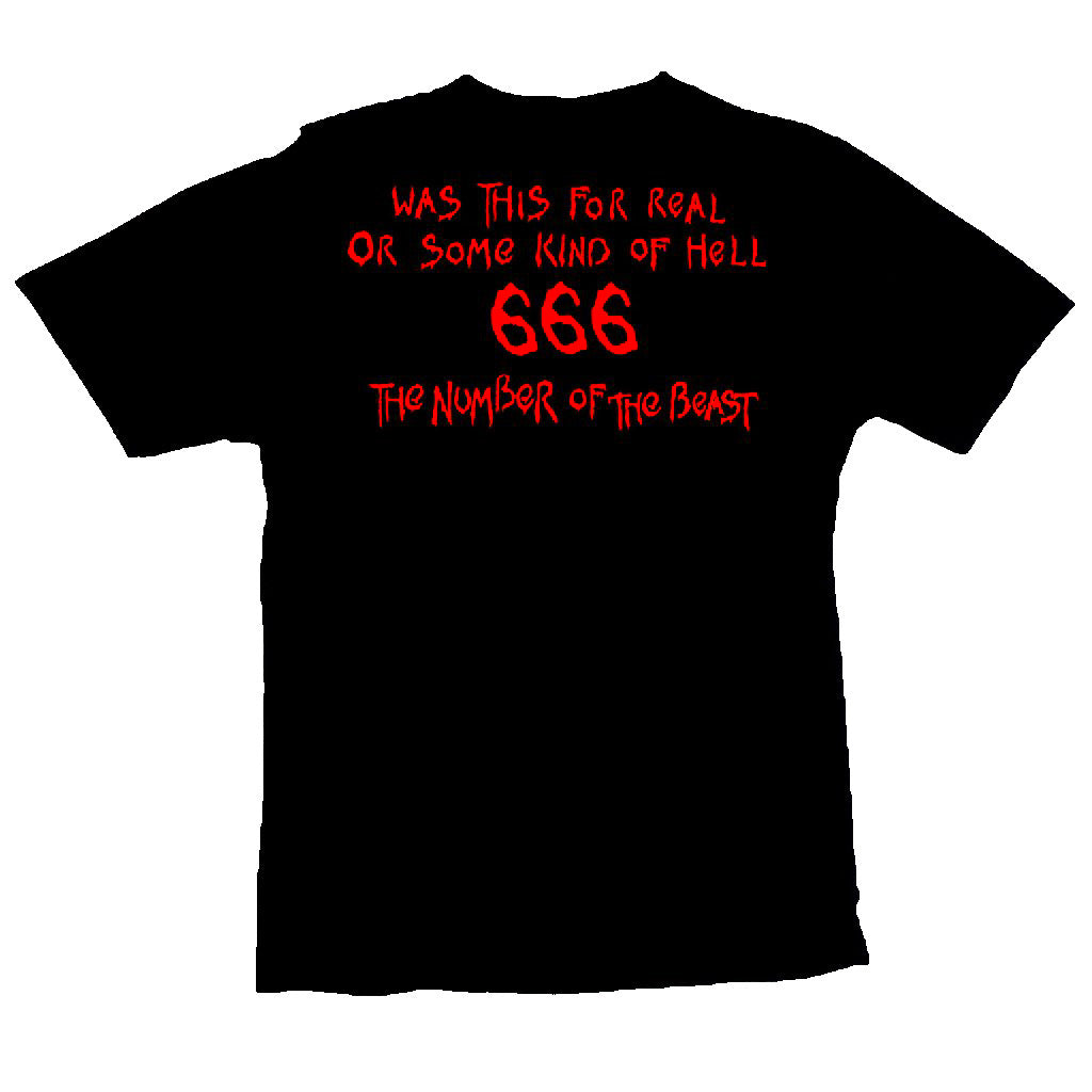 Iron Maiden Black T Shirt - The Number Of The Beast -Back View