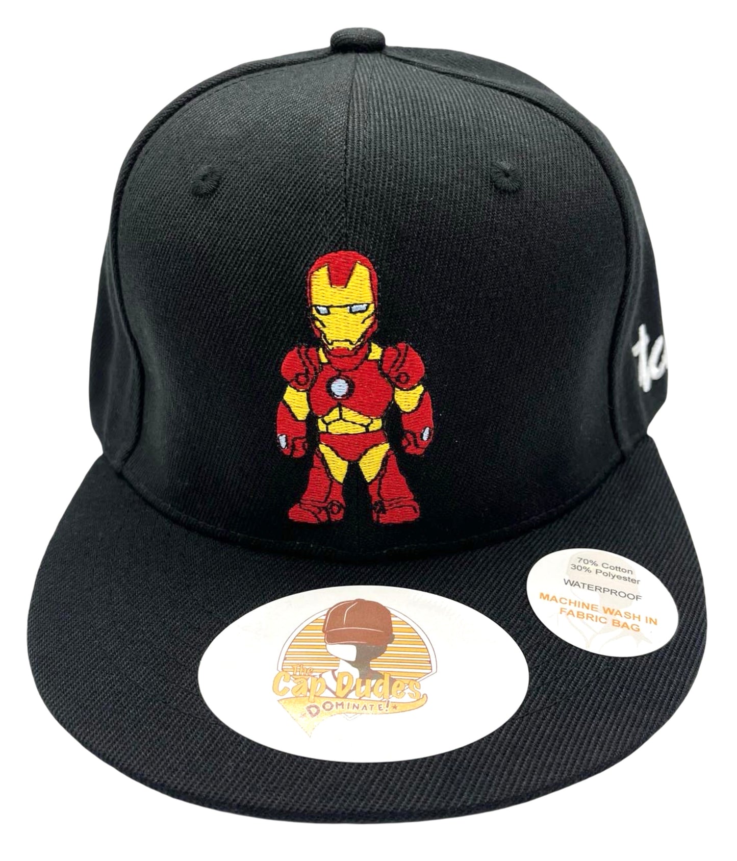 Iron Man Baseball Hat - Front View - The Cap Dudes
