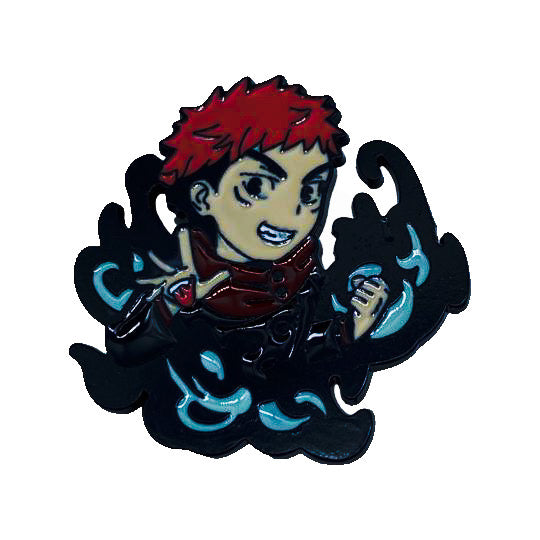 Itadori Yuji - Jiujitsu Kaisen characters - Manga - Anime Brooch Accessory - Front