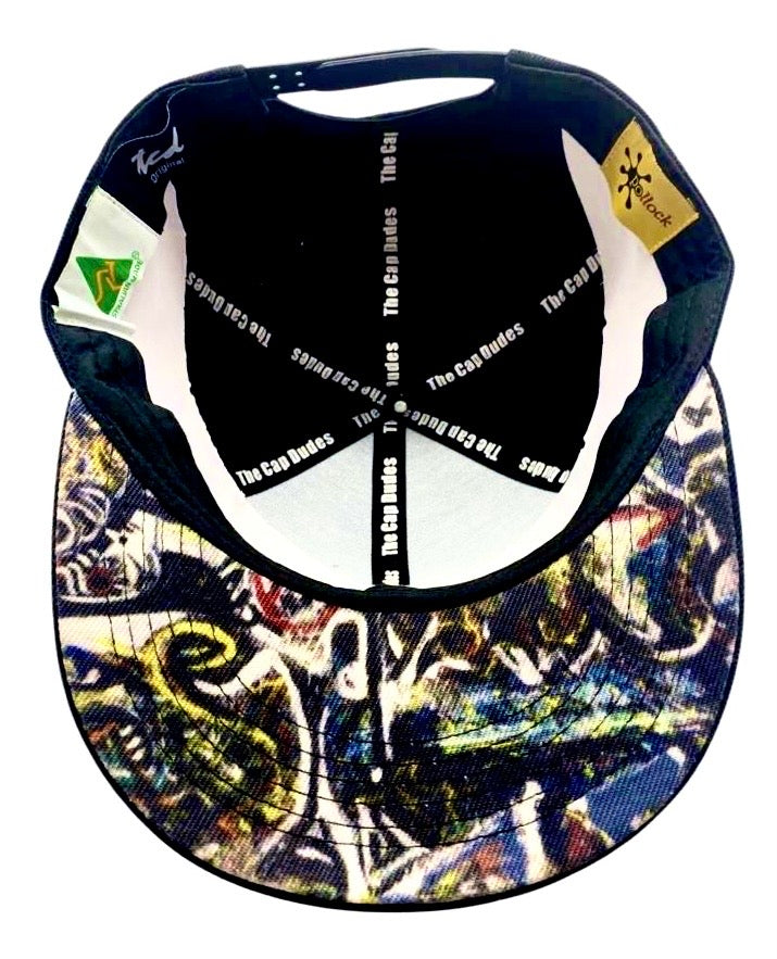 Jackson Pollock Mural Baseball Hat - Under Brim - The Cap Dudes