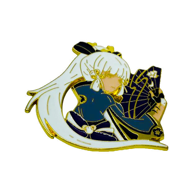 Kamisato Ayaka - Genshin Impact - Manga - Anime Brooch Accessory - Front