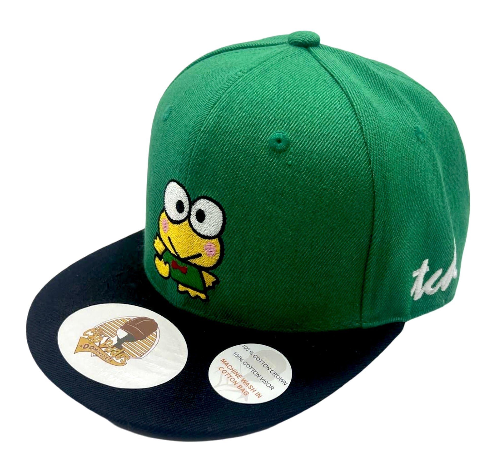 Keroppi Green and Black Baseball Hat - The Cap Dudes
