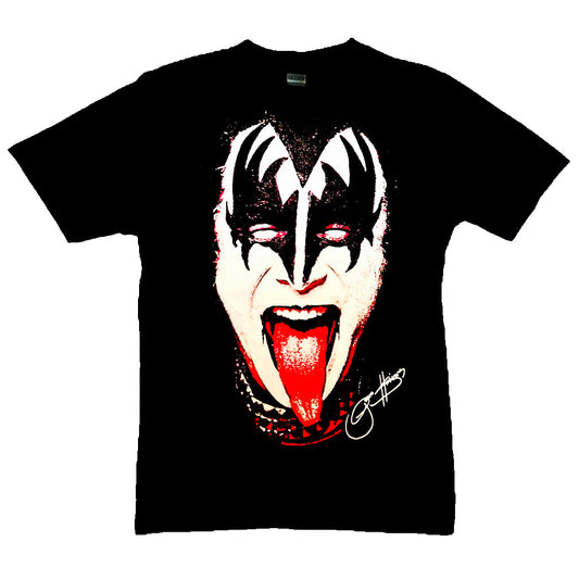 Kiss-Black T Shirt-Gene Simmons-The Cap Dudes