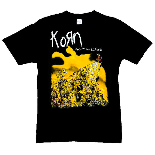 Korn Black T Shirt - Imported band Apparel - Follow The Leader