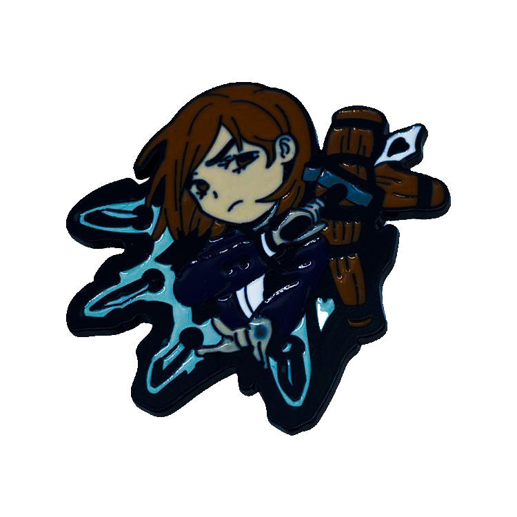Kugisaki Nobara - Jiujitsu Kaisen Characters - Manga - Anime Brooch Accessory - Front