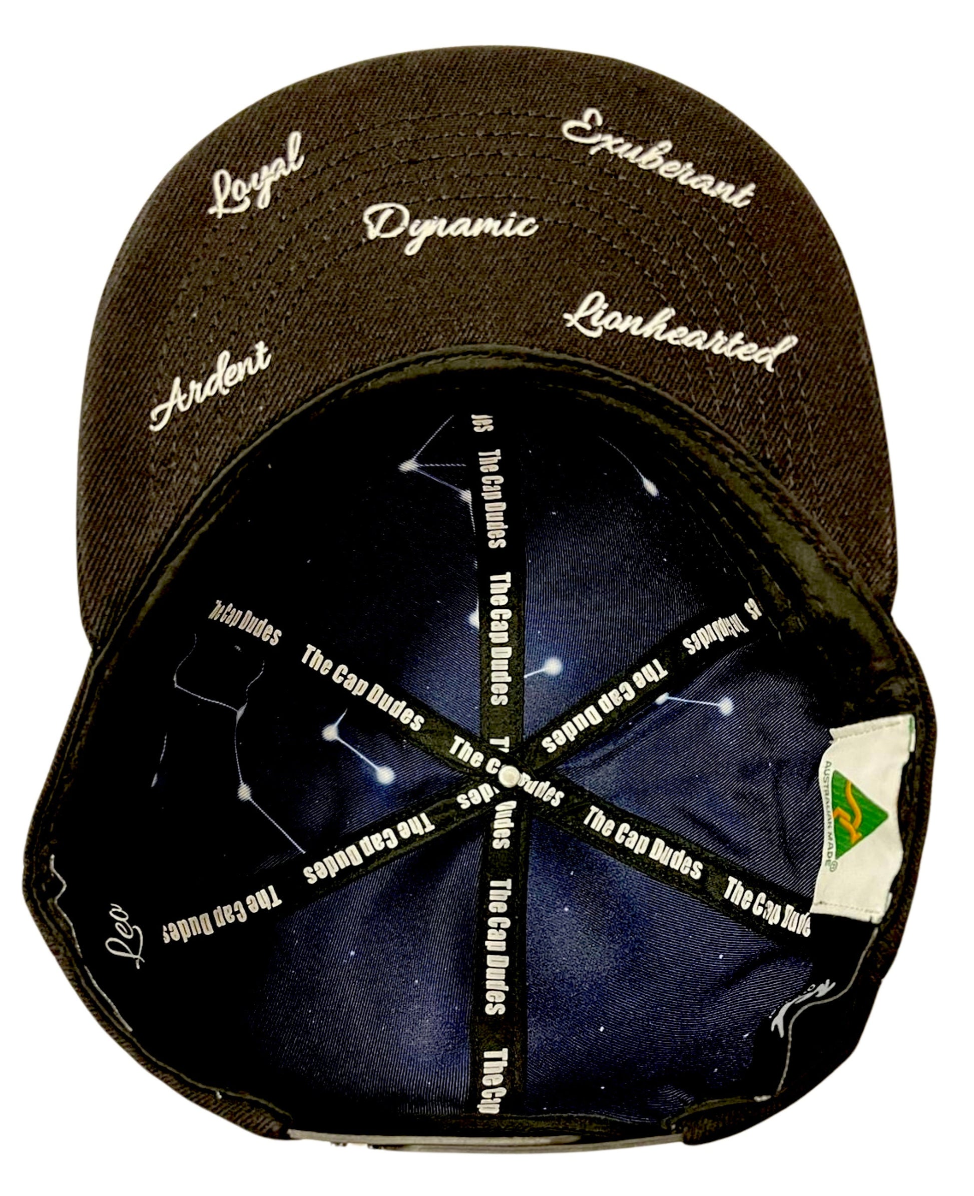 Leo Horoscope Baseball Hat - Under Brim - The Cap Dudes