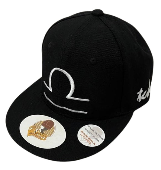 Libra Horoscope Black Baseball Hat - The Cap Dudes - Front View