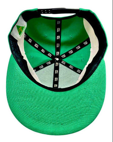 Mid Green Baseball Hat - Double Snapback 9Fifty Style - The Cap Dudes - Under Brim View