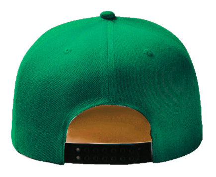 Mid Green Baseball Hat - Double Snapback 9Fifty Style - The Cap Dudes - Back View
