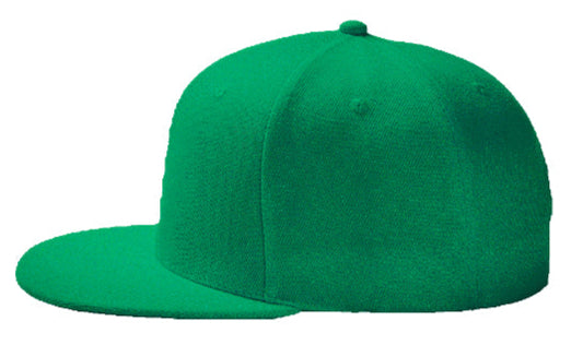Mid Green Baseball Hat - Double Snapback 9Fifty Style - The Cap Dudes - Side View