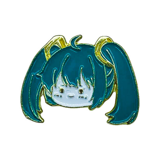 Miku 1 - Manga - Anime Brooch Accessory - Front