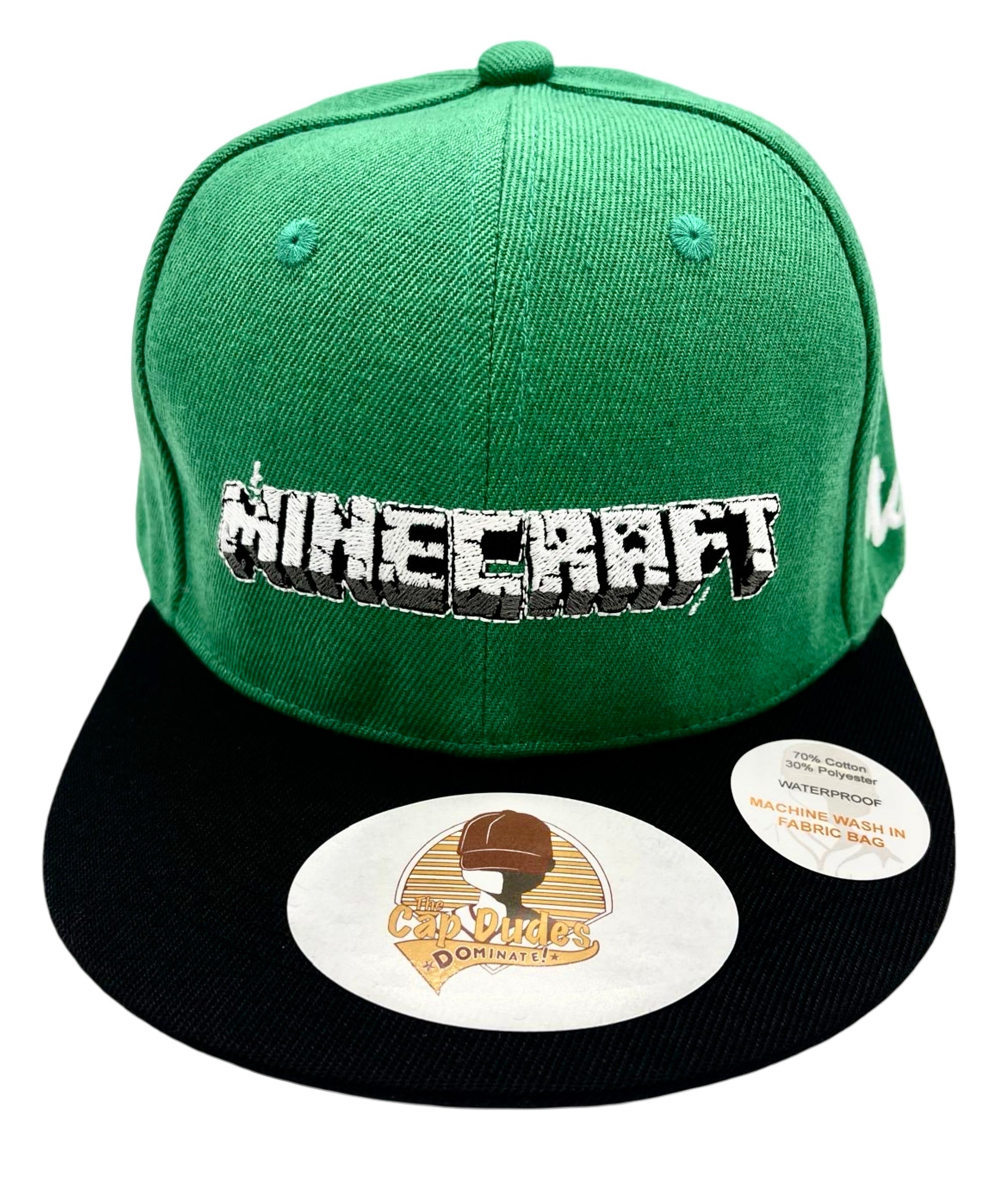 Minecraft Baseball Hat - Front View - The Cap Dudes
