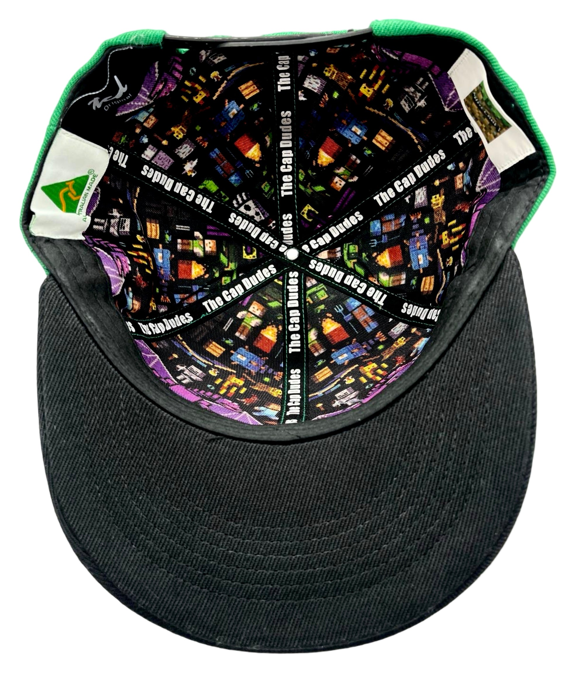 Minecraft Baseball Hat - Under Brim - The Cap Dudes