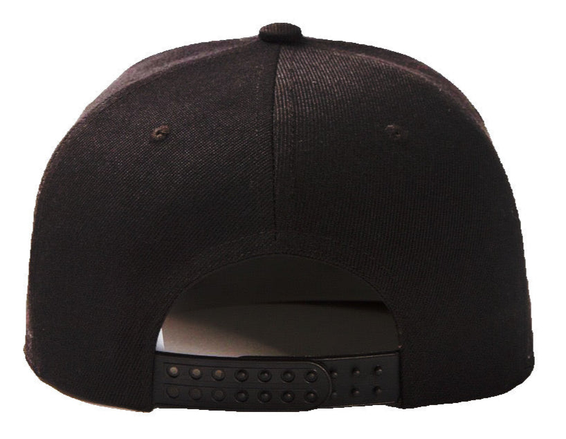 Misfits Black Baseball Hat Snapback Adjustable - The Cap Dudes - Back View