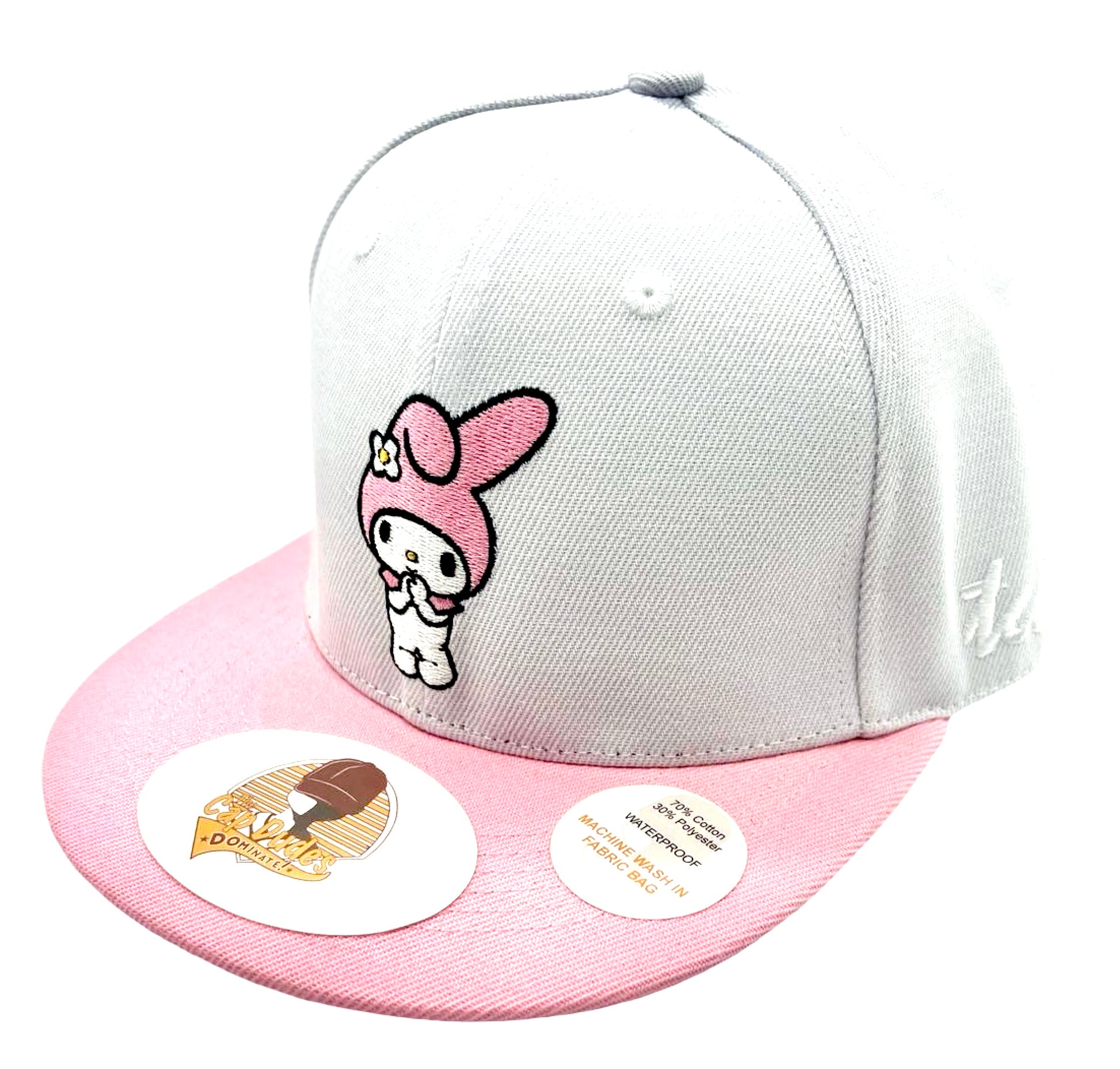 My Melody White and Pink Baseball Hat - The Cap Dudes