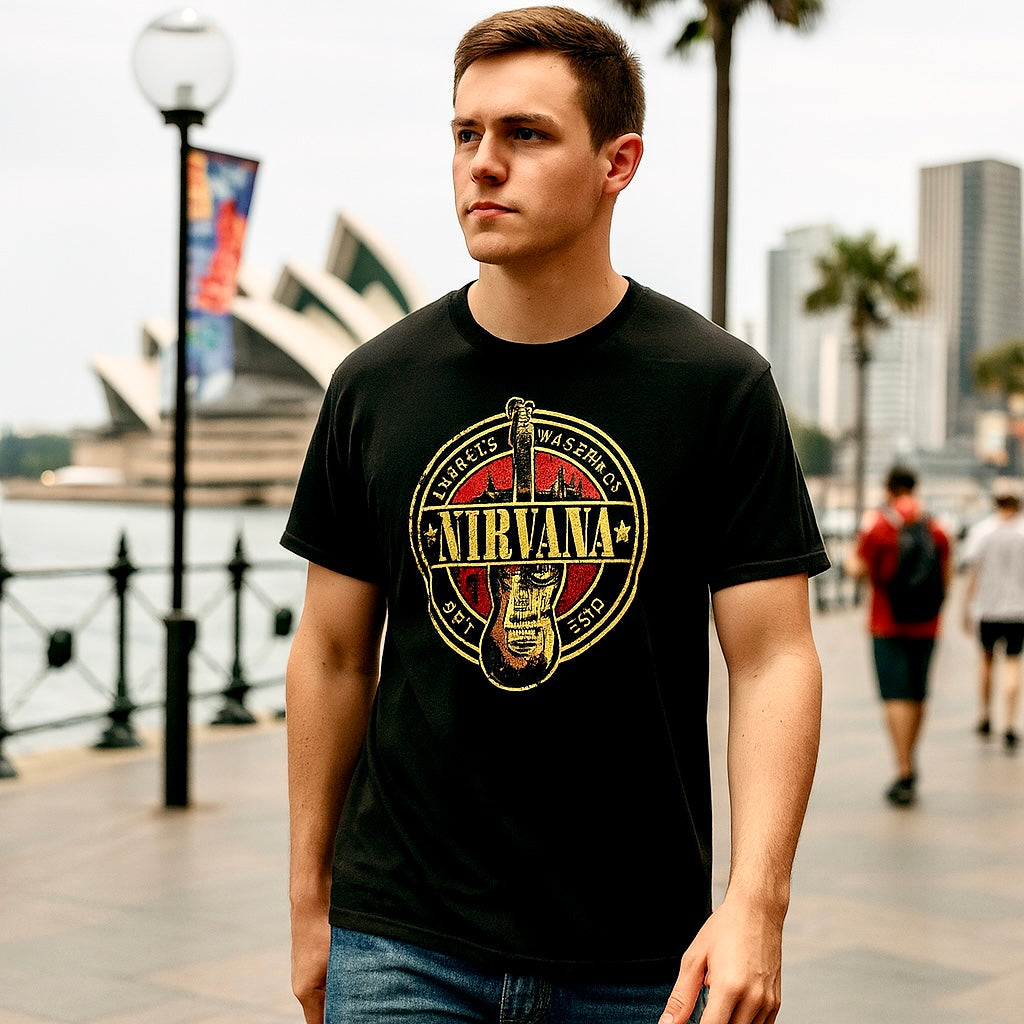 Nirvana T Shirt Lifestyle - The Cap Dudes