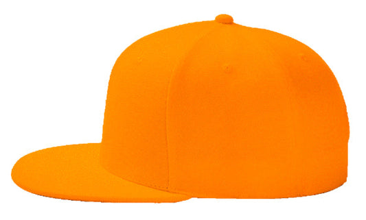 Orange Baseball Hat - Double Snapback 9Fifty Style - The Cap Dudes - Side Angled View
