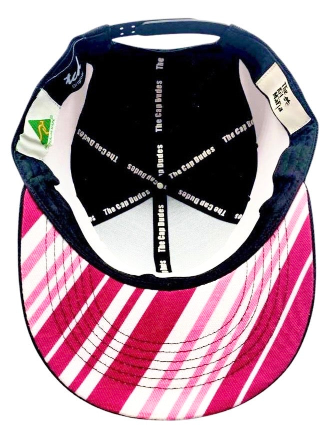 Pink Tie Baseball Hat - Under Brim - The Cap Dudes