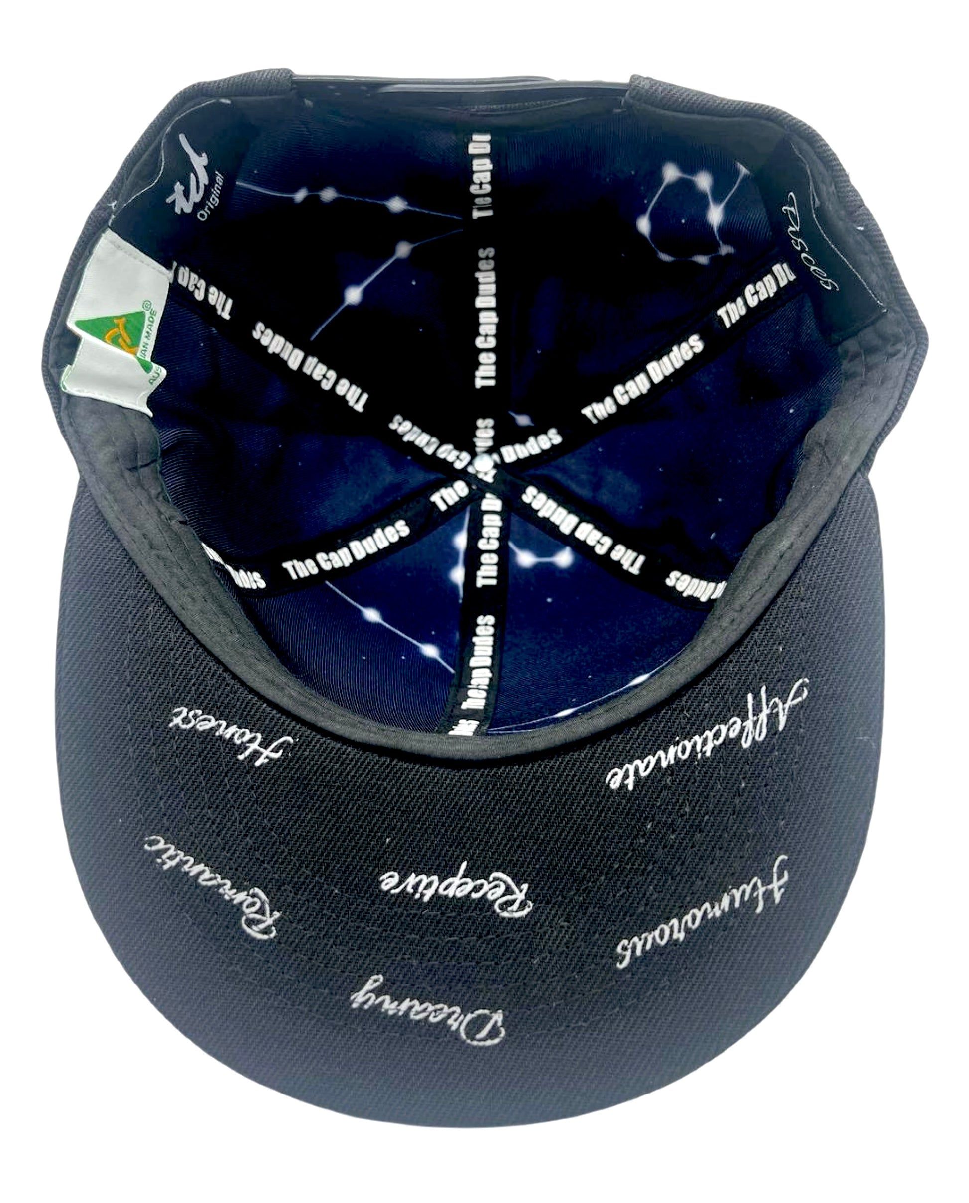 Pisces Baseball Hat - Under Brim - The Cap Dudes