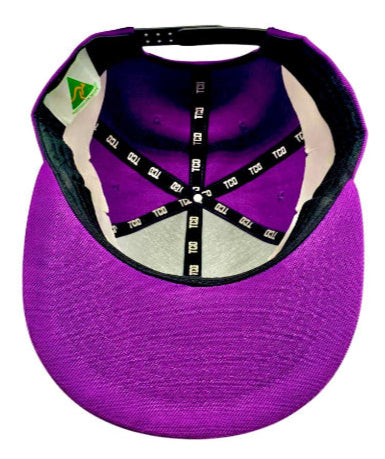 Purple Baseball Hat - Double Snapback 9Fifty Style - The Cap Dudes - Under Brim View